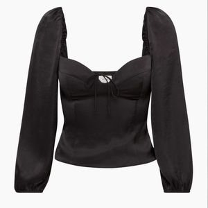 Wilfred novella blouse - brand new! Puff sleeve sweetheart blouse